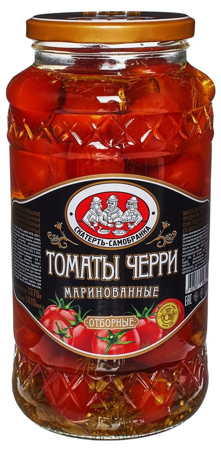 Томаты Скатерть-Самобранка черри маринованные, 1,415 л