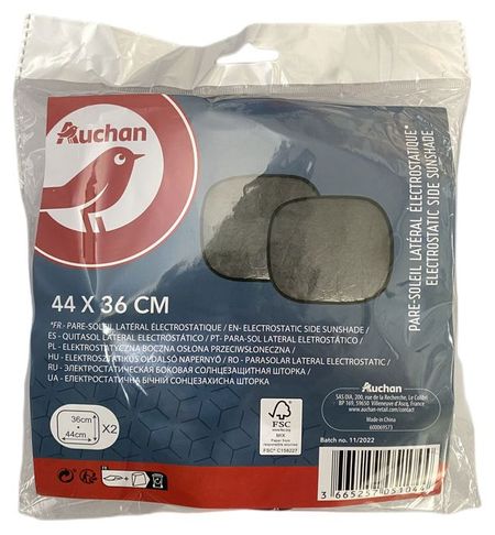 Шторки автомобильные АШАН Красная птица для защиты от солнца для боковых окон 44х36 см, 2 шт