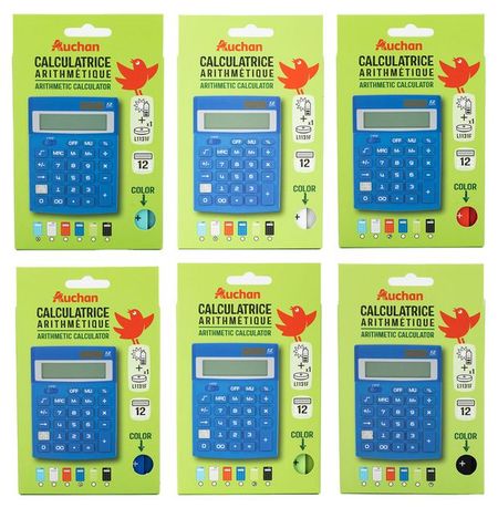 Калькулятор АШАН Красная птица 12 разрядный большой, 1 шт в ассортименте