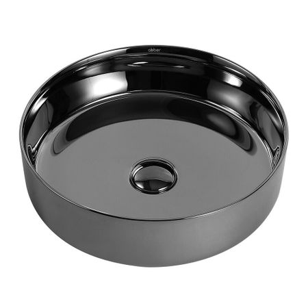 Раковина Abber Bequem 40 см накладная серебро (AC2109GS)