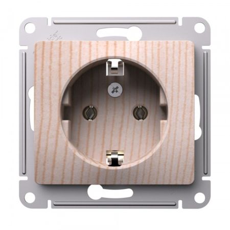 Розетка Systeme Electric Glossa встраиваемая сосна (SE GSL001543)