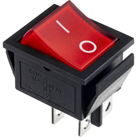 Кнопка прямоугольная Düwi 26840 6 250 В IP20 с подсветкой красная