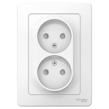 Розетка Systeme Electric Blanca встраиваемая белая со шторками (BLNRS000121)