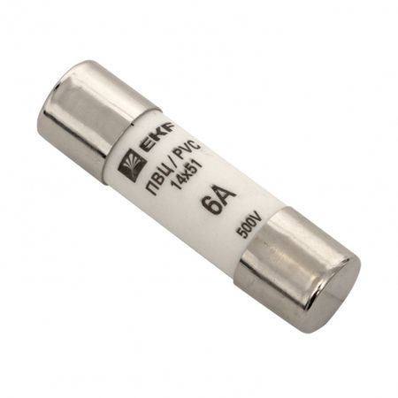 Вставка плавкая EKF PROxima ПВЦ 6А 50 кА 220 В цилиндрическая (10 шт.) (pvc-14x51-6)