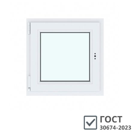 Пластиковое окно VEKA WHS 60 900х900 мм 1 створка левая поворотно-откидная однокамерное