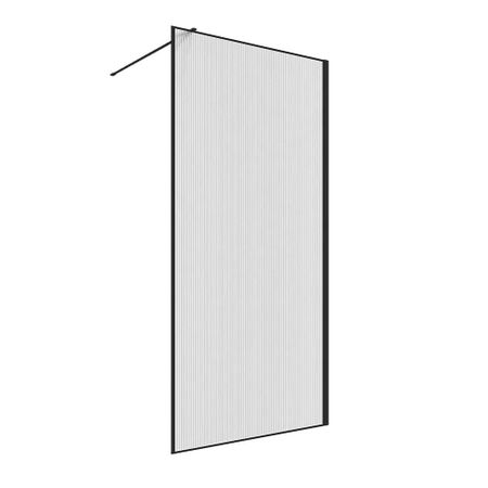 Душевая перегородка RGW WA 08B черная 100х195 см стекло рифленое 8 мм николай николаевич ростовцев рисование третий класс 1961 год