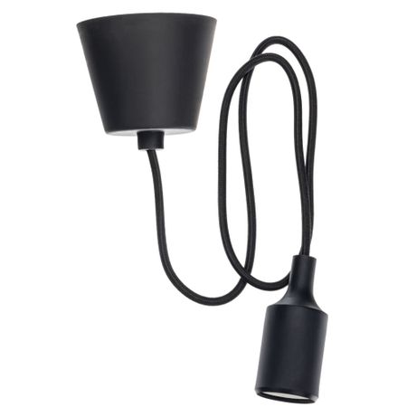 Патрон для лампы E27 Rev ПВХ 40 Вт IP20 с подвесом черный (24647 3) карта ретро вятской губернии состояние на 1892г в картонном тубусе с подвесом