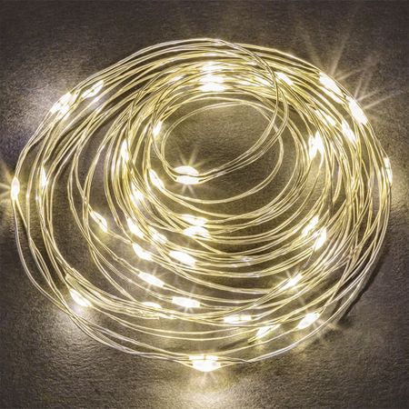 Гирлянда светодиодная Navigator Роса теплый белый 3,2 м (80 712) 8 шт украшения для ёлки из сизаля xunyihappy