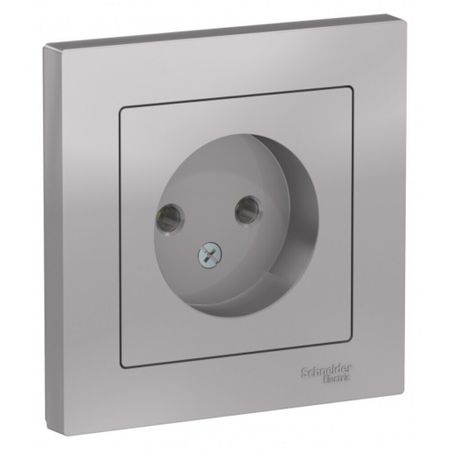 Розетка Systeme Electric AtlasDesign встраиваемая алюминий (ATN000340)