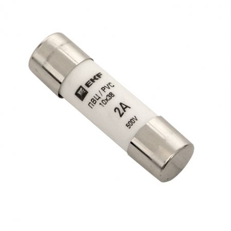 Вставка плавкая EKF ПВЦ 2P 2А 50 кА 500 В цилиндрическая (20 шт.) (pvc-10х38-2)