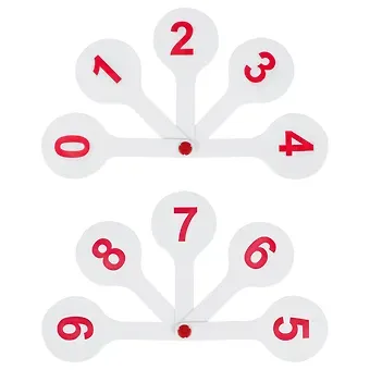 Веер-касса цифр: 0-9