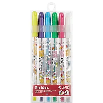 Ручки гелевые Art idea, 6 цветов 1 мм