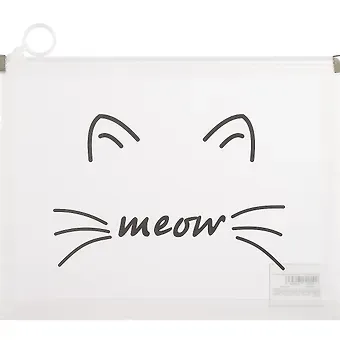 Папка на молнии «Meow», А5