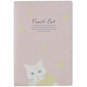 Тетрадь в линейку Fruit cat, B5, 38 листов, в ассортименте