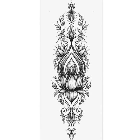 Наклейки для тела PRINT FACTORY Временная переводная татуировка Лотос