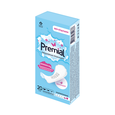 Прокладки ежедневные PREMIAL Прокладки женские гигиенические на каждый день с анионным чипом PROTECT COMFORT прокладки nbr для сальников 2 шт