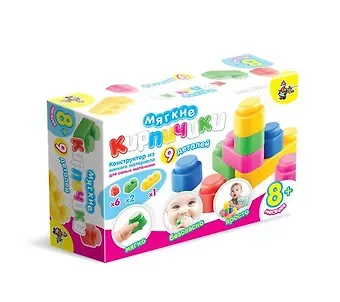 Конструктор Мягкие кирпичики мягкий для самых маленьких 9эл01582