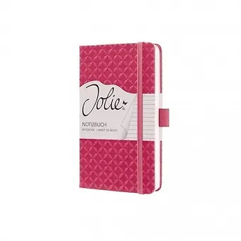 Блокнот для записей А6, 174стр Jolie, твердая обложка, иск. кожа, цвет фуксия, в линейку