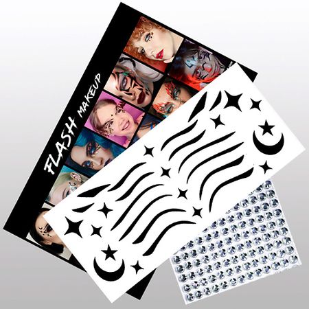 Наклейки для лица VLASOVA JULIA Наклейки для макияжа стрелки стразы звездочки луны черный 1701 обод звездочки haishine 3 8 10t для цепных пил stihl