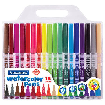 Набор фломастеров BRAUBERG Фломастеры PREMIUM 18 цветов