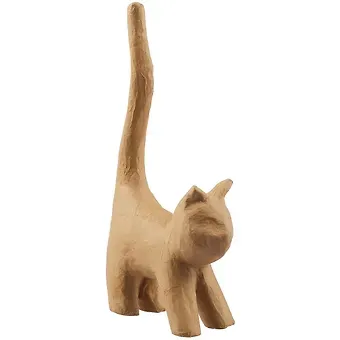 Фигурка из папье-маше объемная Котик 