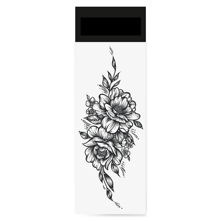 Наклейки для тела PRINT FACTORY Временная переводная татуировка Цветы