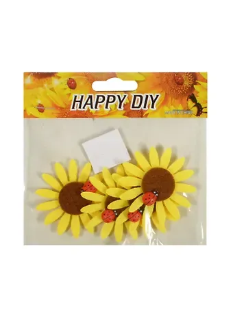 Набор из фетра Подсолнухи с божьей коровкой (11051906) (4 шт)
