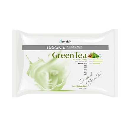 Маска для лица ANSKIN Маска альгинатная с экстрактом зеленого чая успокаивающая маска тканевая missha airy fit успокаивающая с экстрактом зеленого чая для сухой 19 г