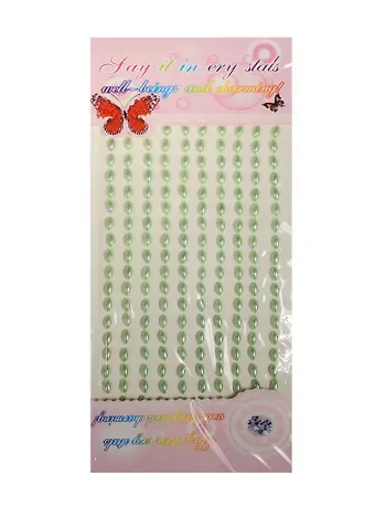 Стразы рисинки на подвесе, 180 шт, 8 мм, салатовые