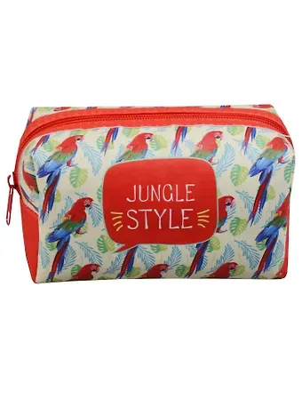 Косметичка на молнии Jungle style (Попугаи) (16х8) (ПВХ бокс)