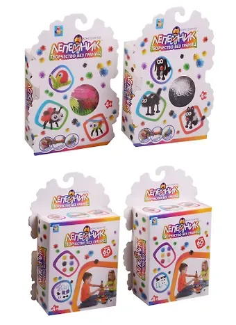 Конструктор, 1TOY/Вантой, Лепейник Животные/Насекомые/Птицы/Монстры 60 разноцв.деталей, с 8 аксессуарами