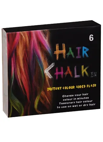 Мелки для волос 6 цветов