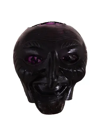 Игрушка-Прикол Череп, черный со слизью внутри