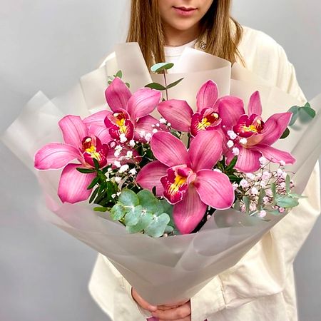 Букет живых цветов ОРАНЖ Букет из  орхидей