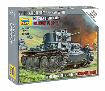 Сборная модель Немецкий легкий танк PZ.KPFW. 38 (T), 6130, ЗВЕЗДА