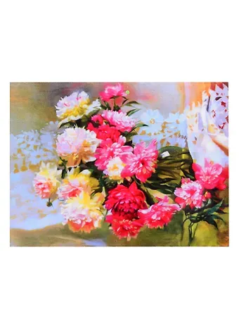 Алмазная мозаика Рус. Кол-я Горячева Пионы (FW-011) (FW-005) (30x40см) (класс.) (квадр. стразы) (без подрамника) (полн. зап.) (32цв) (Рыжий Кот) (6+) (коробка)