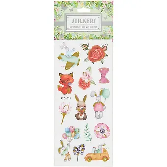 Наклейки Cute 3 вида (AXC-004, 010, 011) (9*25)