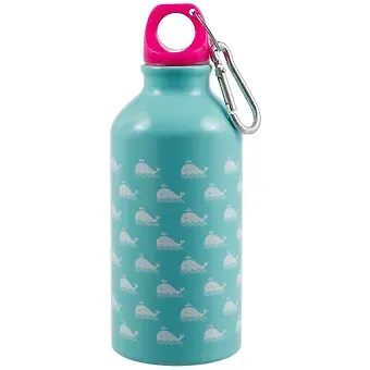 Бутылка с карабином Киты (металл) (400мл) (12-16107-A400-A1)