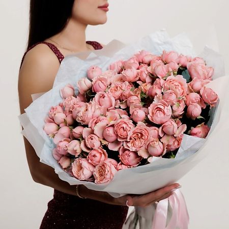 Букет живых цветов БУКЕТНАЯ ЛАВКА 25 Кустовых роз - Джульетта