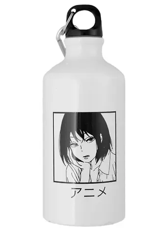 Бутылка с карабином Аниме Девушка (Дзё) (металл) (500мл)