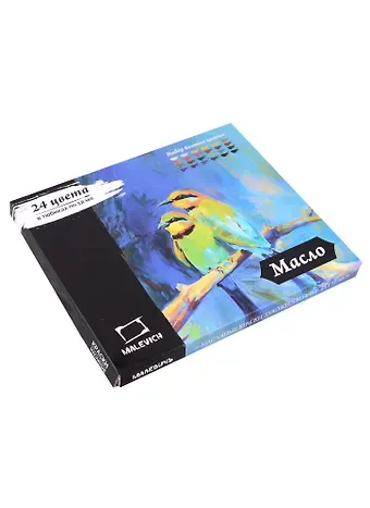 Краски масляные 24цв 12мл Малевичъ