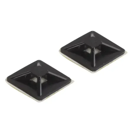 Площадка самоклеящаяся для кабельных стяжек IEK 20x20 мм цвет черный 100 шт. кабельные разъемы jst gh ph xh 20 шт