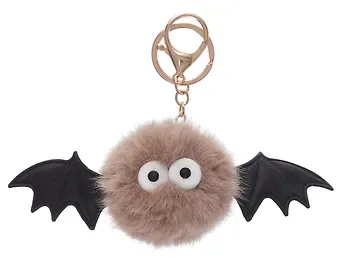 Брелок-помпон Летучая Мышка (иск.мех) (4см) (12-01305-202406-3) Bookvalno
