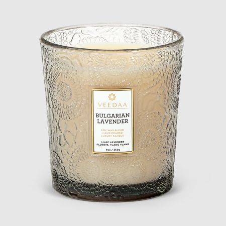 Свеча ароматическая Veedaa bulgarian lavender valeno в стекле