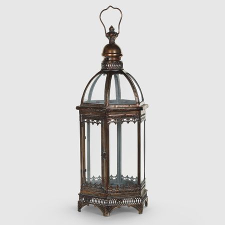 Фонарь декоративный French garden металлик золото 27,5х24х64,5 см