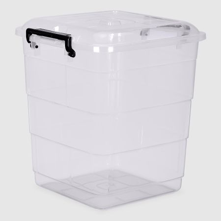 Ящик для хранения Follow me Tetris square-3 прозрачный 16 л 29,5х29х31,5 см