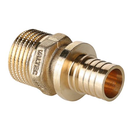 Соединитель прямой Valtec 25 мм х 1 НР(ш) латунь (VTm.401.BG.002506) медный прямой фитинг для шланга