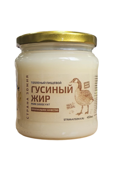 Жир гусиный топленый, Страна ЗОЖиЯ, ст/б, 450 гр
