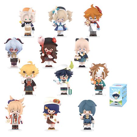 Мягкая игрушка POP MART Фигурка x GenShin Q Collection Transformation Comic Theme Blind Box Products