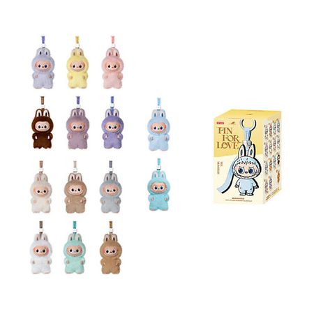 Брелок POP MART Плюшевая подвеска Pin For Love A-M POP MART The Monsters LABUBU 4.0,1 шт. плюшевая статуэтка пуделя tpxckz розового а